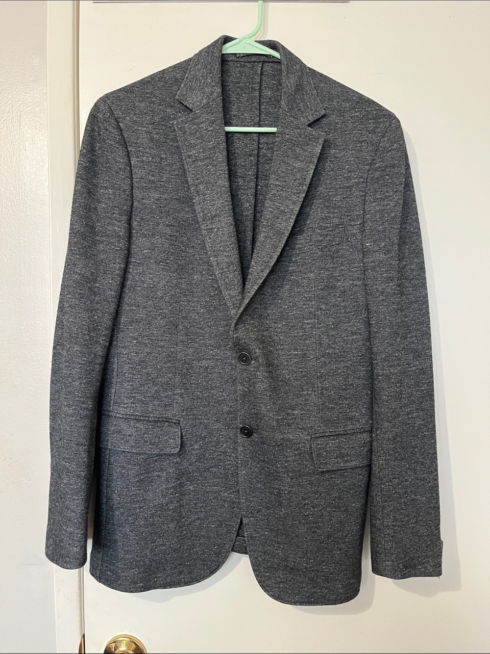 Salvatore Ferragamo Men's Dark Gray Two-Button Blazer Wool Blend Size 50